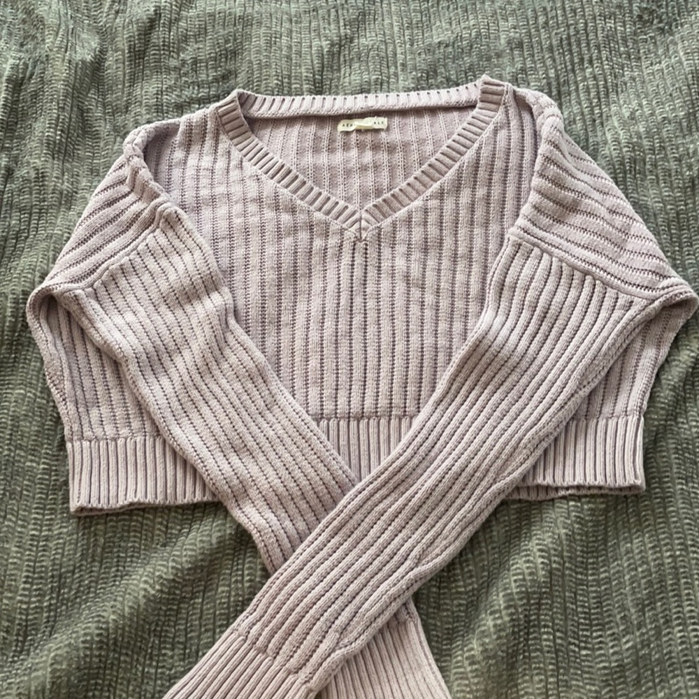 Aeropostale V-Neck Cropped Sweater